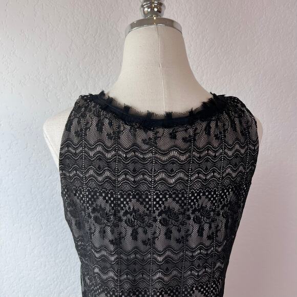 Vintage Y2K Cabi Lace Tank Top Black Goth Semi Sheer size Small Whimsygoth - Picture 4 of 9